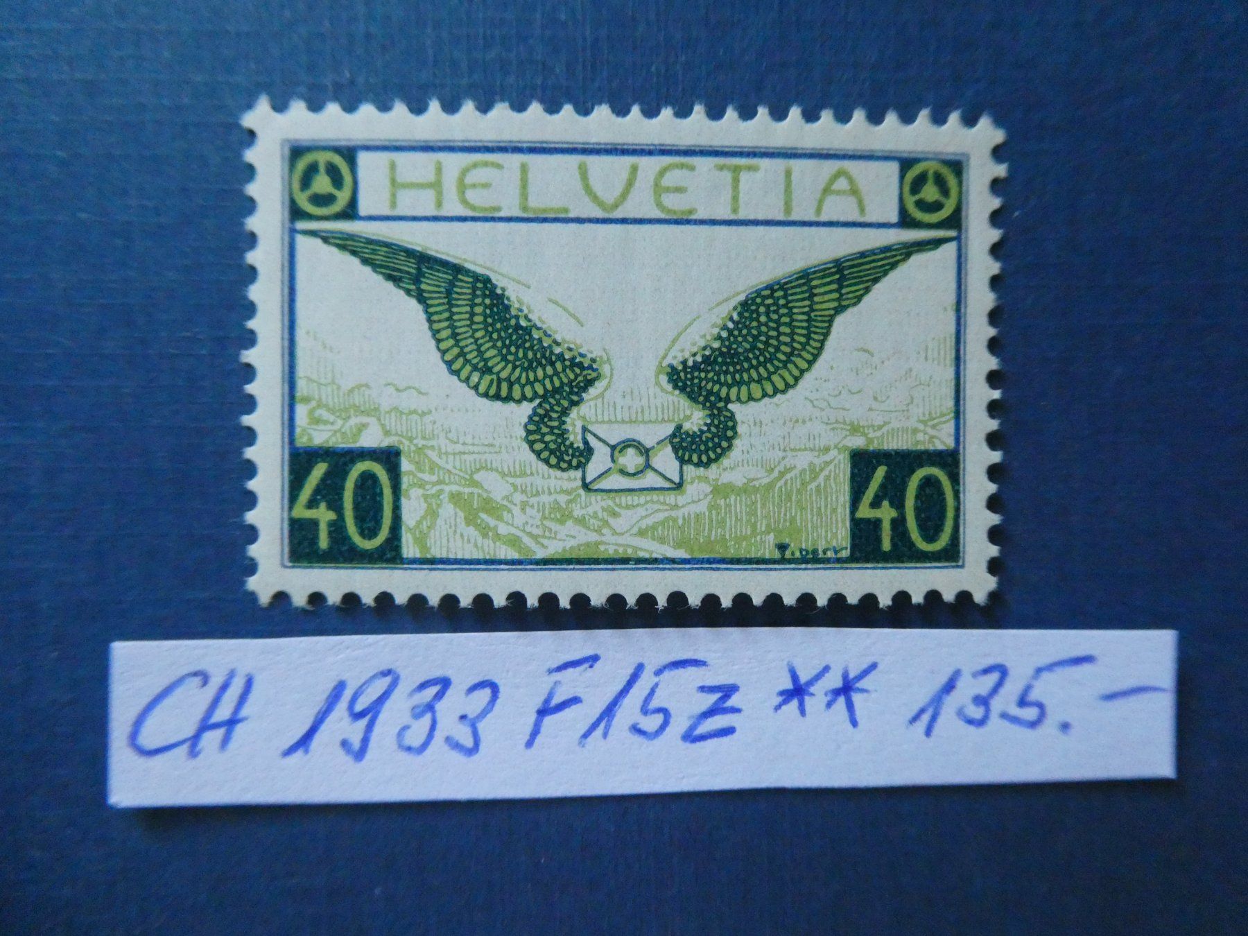 Tutti i francobolli: CH 1933 F15z postfrisch ** – Usato da Lausen venduto da Herbamare01