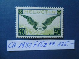 CH 1933 F15z postfrisch **