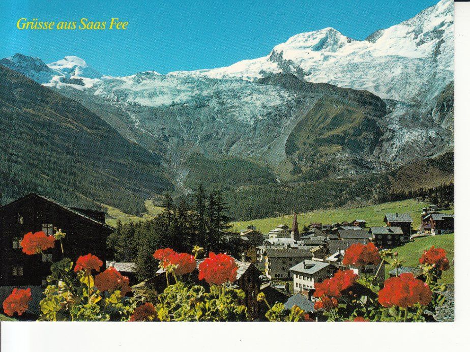 Ansichtskarten: Saas Fee 1989 – Gebraucht aus Bürglen TG von StampGraf