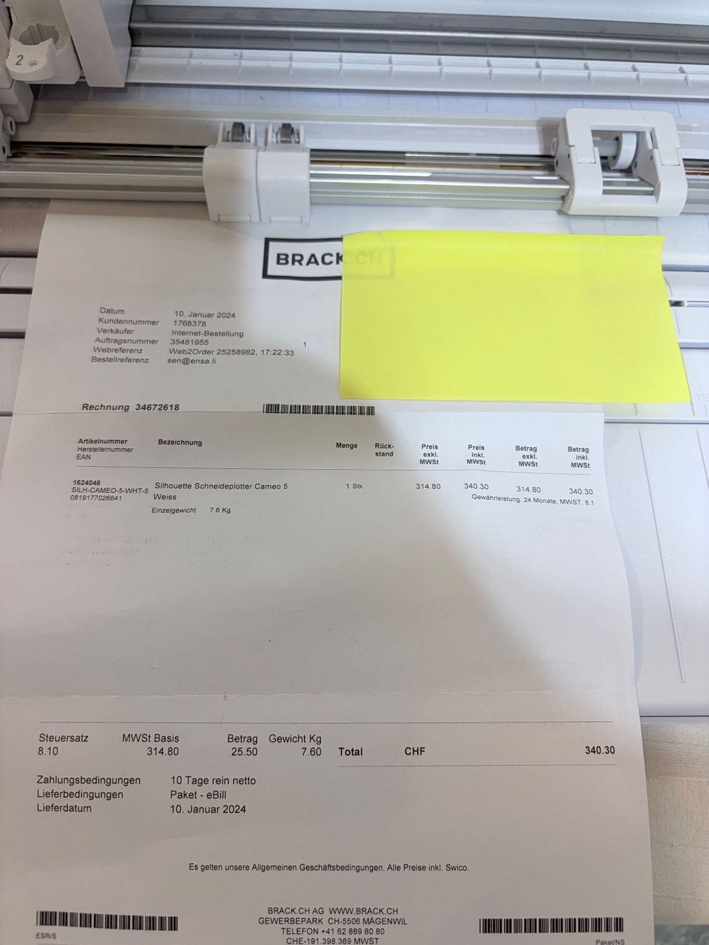 Silhouette Stampanti: Schneideplotter Silhouette Cameo 5 weiss – Usato da Sevelen venduto da Tschitschi 1