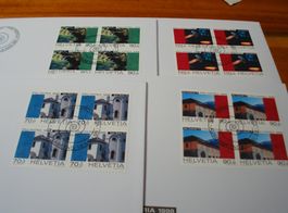 Set Pro Patria 1998, FDC Satz, Einzel + 4erblocks, 11 Belege