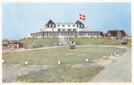 EXOTISCHE Ansichtskarten 2x DENMARK HOTELKARTEN 1953
