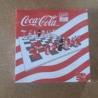 Coca-Cola Schachspiel Figuren Set mit Brett guter Zustand