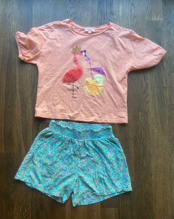 Mädchen Set T-Shirt und kurze Hose, 8 - 10 Jahre