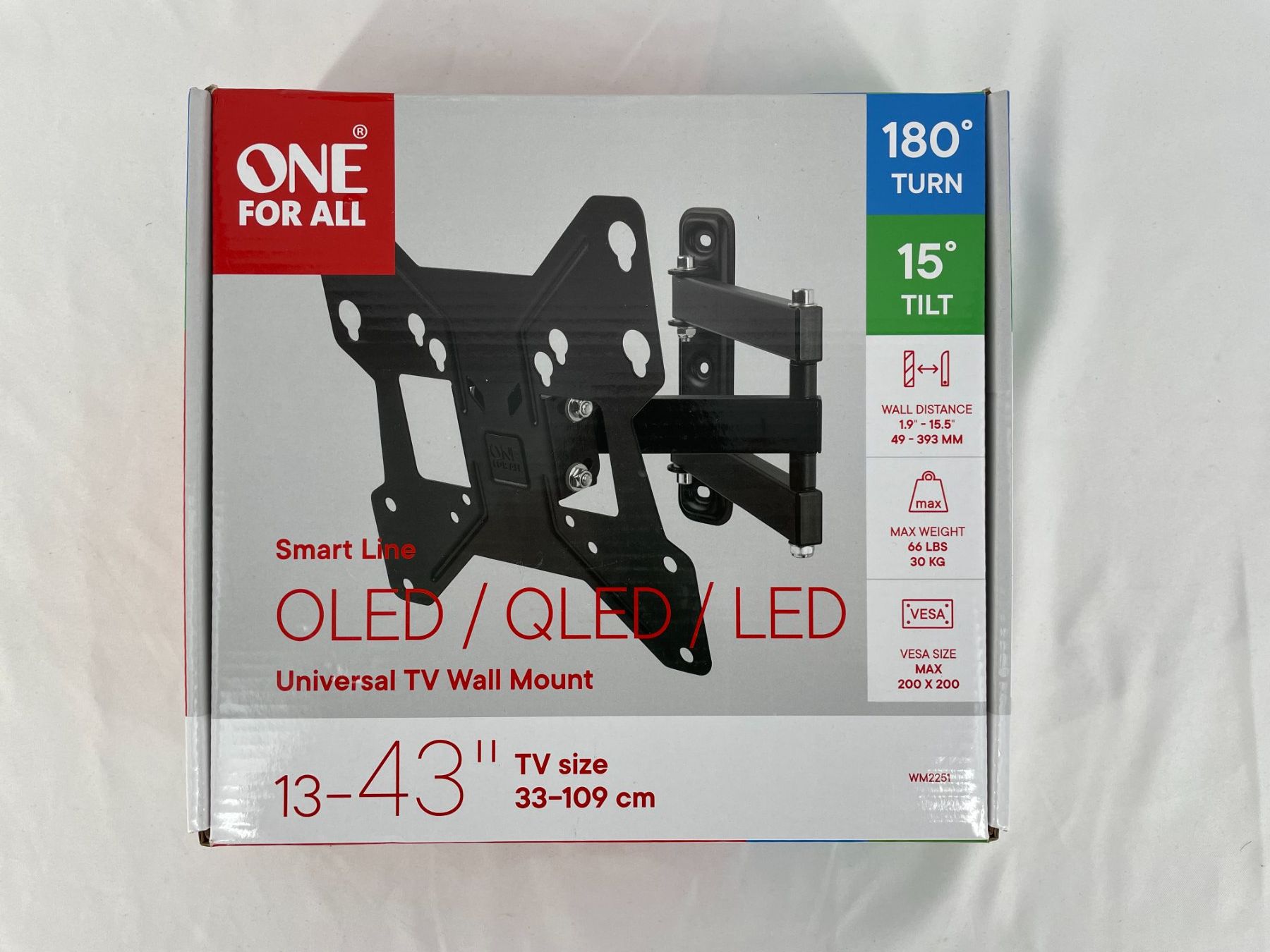 Supporti a parete: ONEFORALL "Support mural TV" – Nuovo e nell'imballaggio originale da Lausanne venduto da PlusValue_Lausanne