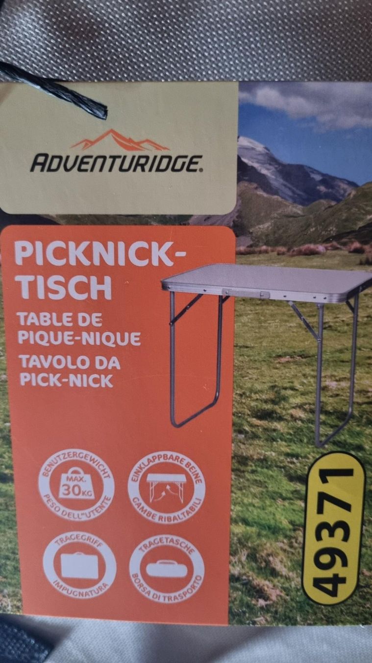 Tische: Picknick-Tisch / Camping Tisch 70x50 – Gebraucht aus Kägiswil von Conca 1