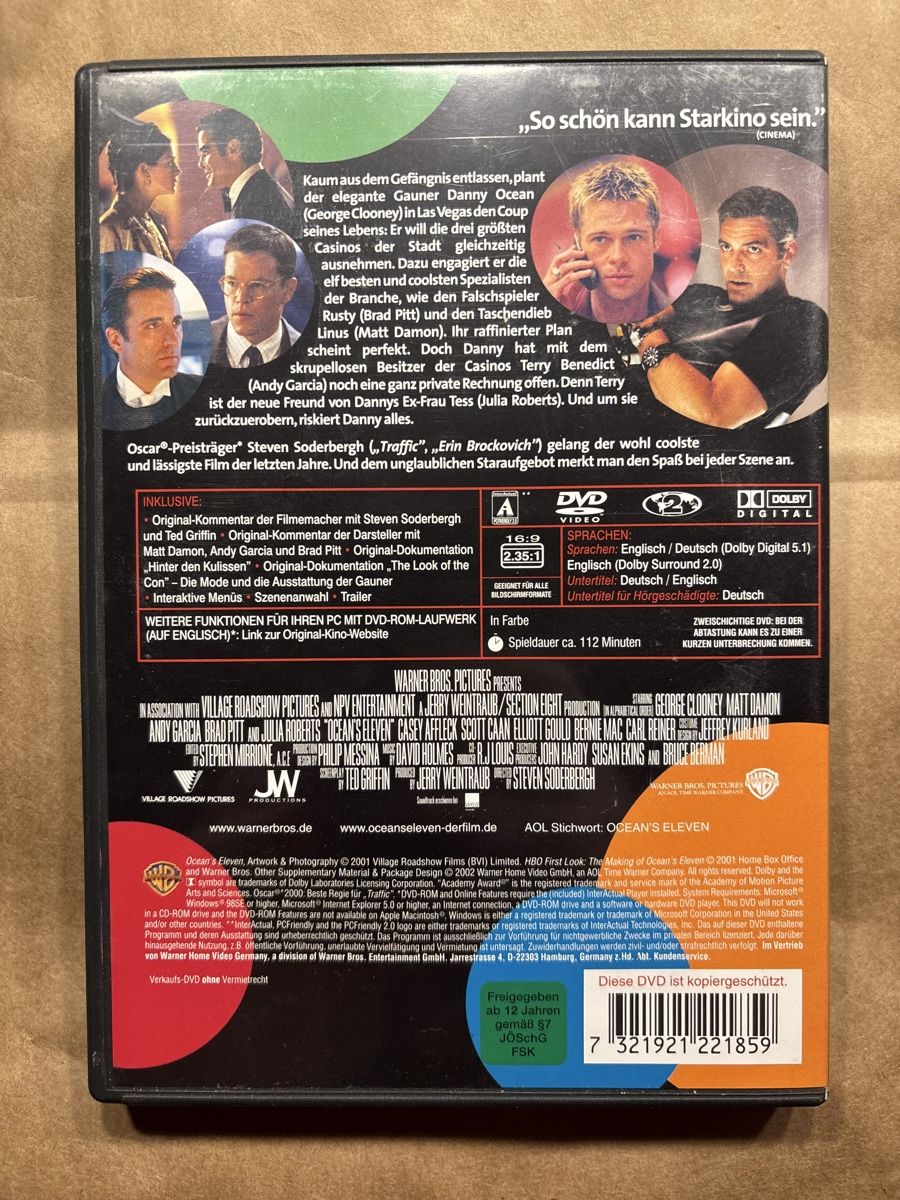 Tutti i DVDs: Ocean‘s Eleven – Usato da Ruswil venduto da Slivio_ 1