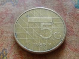 PAYS-BAS  Nederland  5  Gulden  1989  (P)