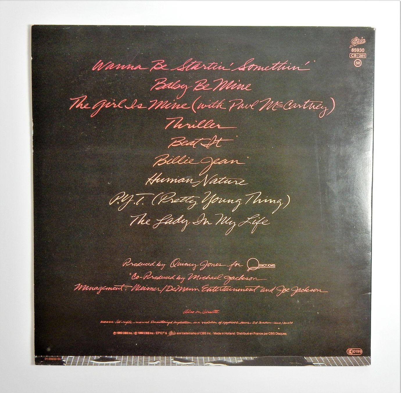 Schallplatten: LP Vinyl - Michael Jackson - Thriller - von 1982 – Gebraucht aus Alpnach Dorf von  2