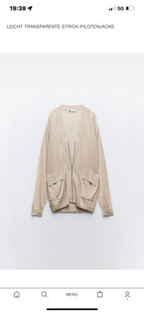 Zara Jacke Perlgrau