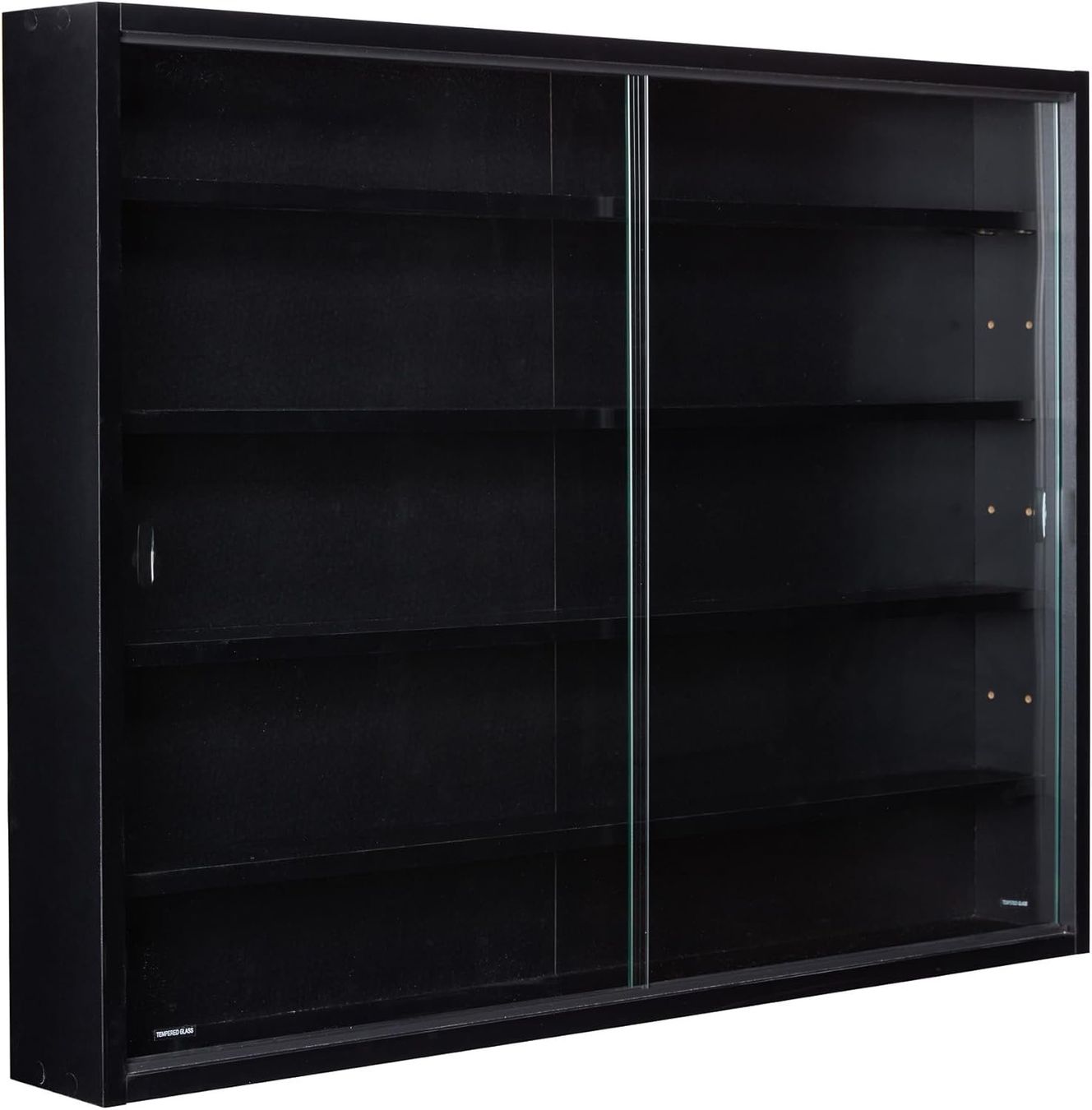 Vetrine: Sammlervitrine, Hängevitrine, Wandregal, Glasvitrine - Black – Nuovo e nell'imballaggio originale da Fislisbach venduto da IboTrade 1