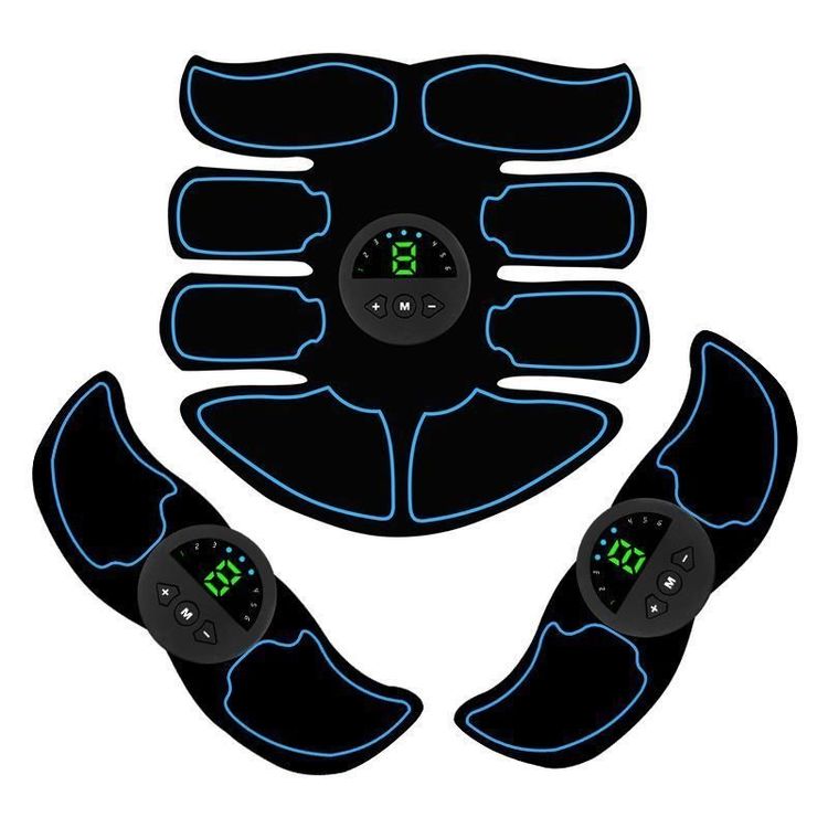 Relassy EMS Bauchmuskeltrainer - 10 Modi & 30 Intensitäten - USB-aufladbar - Für Bauch, Arme & Beine