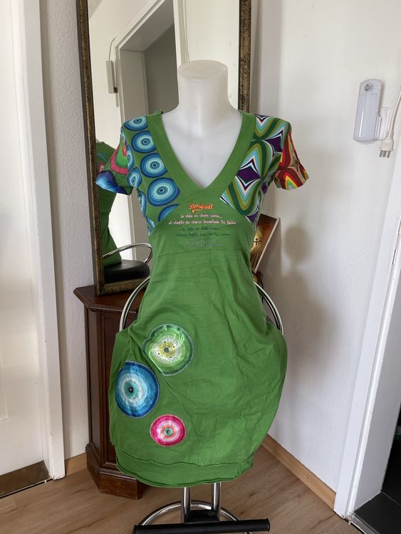 Robe Colorée Desigual Taille M/38 - Occasion Très Bon état, Longueur 94 Cm