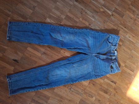 high - wasted blue denim jeans 36