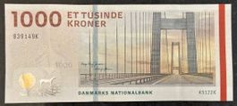 Dänemark 1000 Kronen Schein, Zustand siehe Fotos. Selten