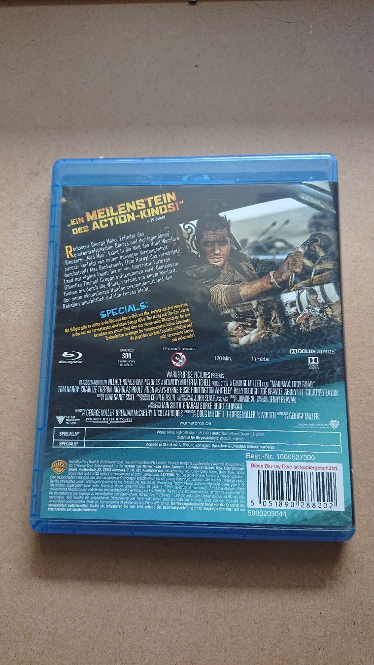 Tutti i DVDs: Mad Max: Fury Road - Blu-Ray - – Usato da Chur venduto da FreakofRarity 1