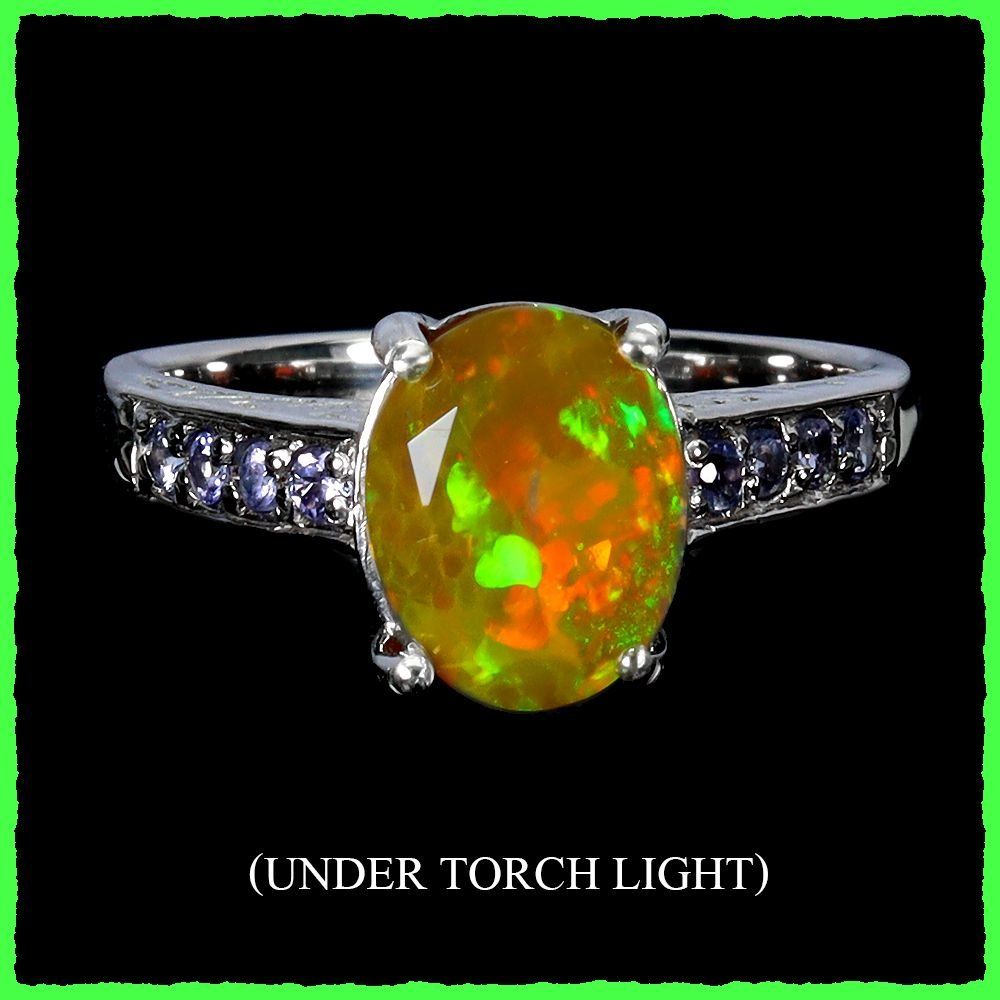 Anelli: Äthiopischer Opal / Tansanite Ringe 925 Silber – Nuovo e nell'imballaggio originale da Oberglatt ZH venduto da Goldfee1 1