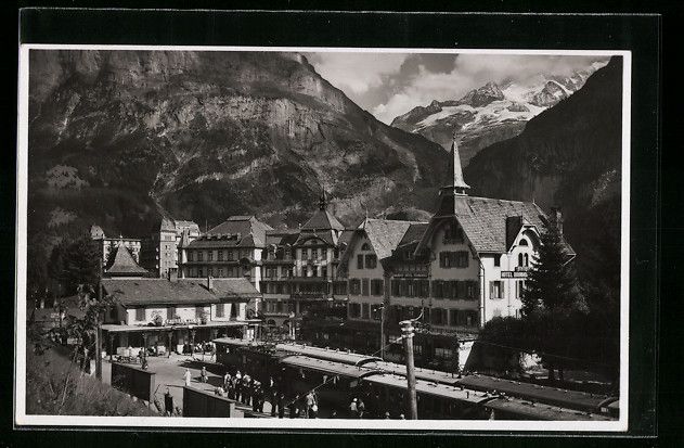 Ansichtskarten: AK Grindelwald, Partie beim Bahnhof – Gebraucht aus Berlin von bartko-reher