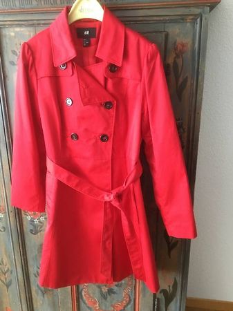 Trenchcoat H & M, Gr. 42, tomatenrot
