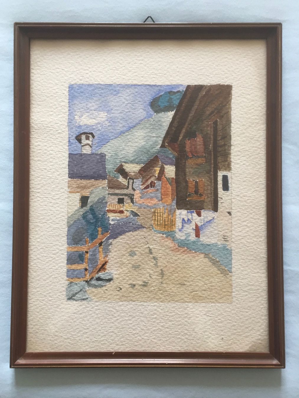 Dipinti: Aquarell "Grimentz", 1933, gerahmt. – Usato da Schaffhausen venduto da authentique