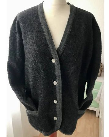 Grau-schwarze Wolljacke / Trachtenjacke, Herren, L, von EXIT