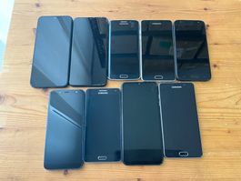 9 Stück defekte Samsung Geräte