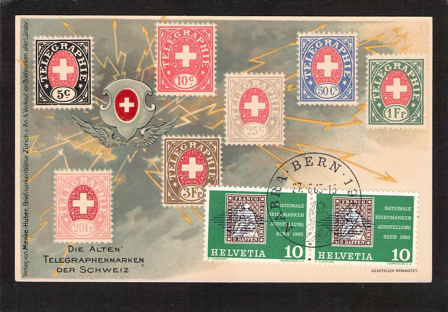 Cartoline postali: AK Briefmarkensprache – Usato da Reichenburg venduto da Pipo-67