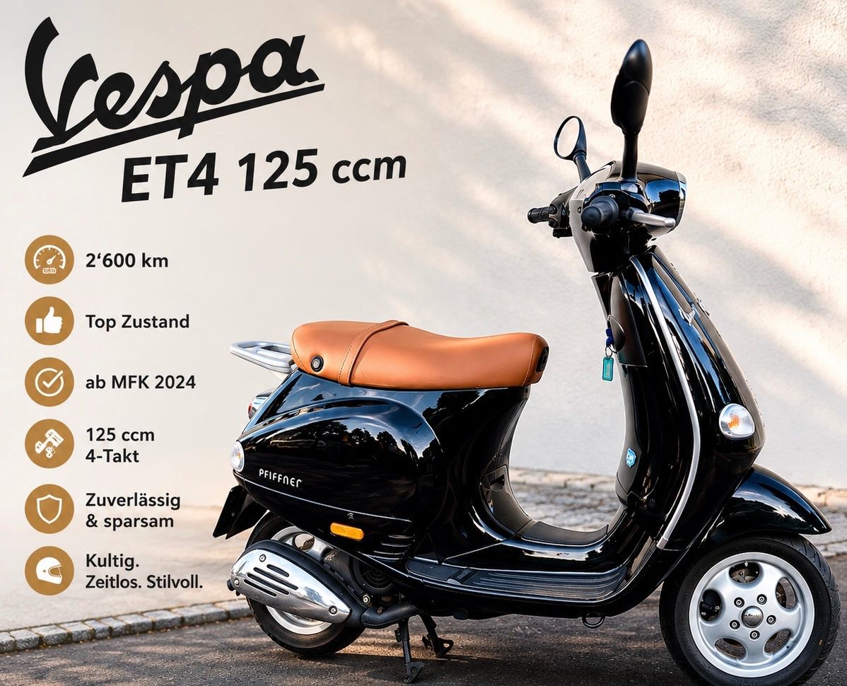 Piaggio Scooters: Piaggio Vespa/Roller ET4 125 Top Zustand nur 2‘638 km – Gebraucht aus Sirnach von Swiss4403