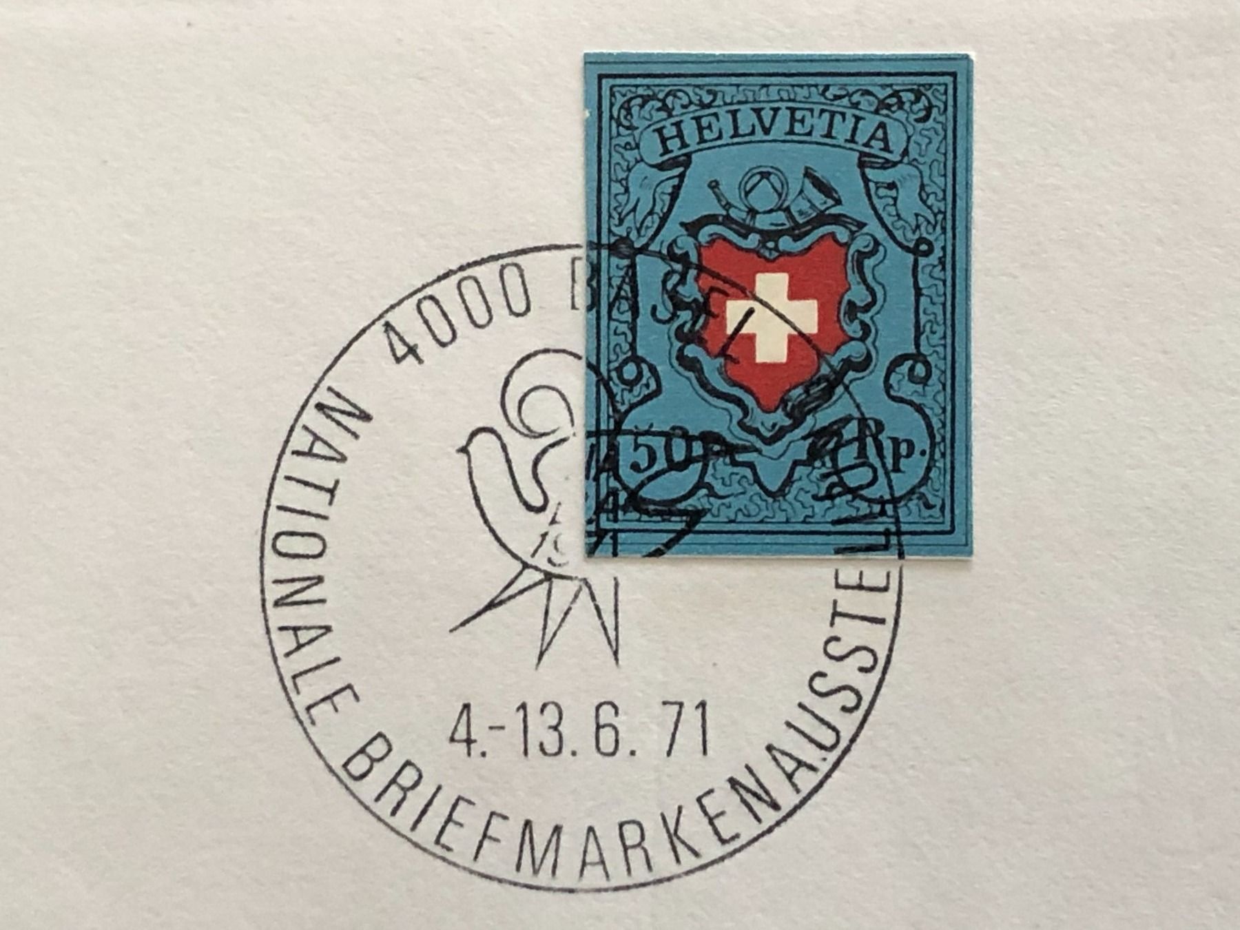Tous les timbres: Naba 1971 in Basel: R-Umschlag – D'occasion à Biel/Bienne par TomBaBi 1