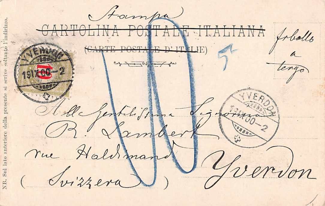 Ansichtskarten: VENEZIA 1900 - alte Postkarte AUSTAXIERT – Gebraucht aus Winterthur von SchatzchischtliWinti 1