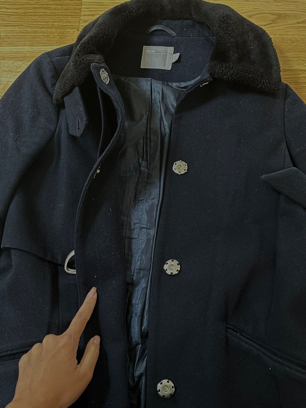 Asos Mäntel: Asos wool jacket navy size S – Gebraucht aus Zürich von mai_bwh6 1