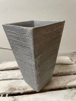 Vase grau, 16x16x28cm