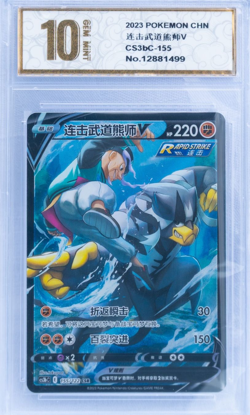 Pokémon Carte collezionabili: Pokémon Kung Fu Bear V - GEM MINT 10 – Nuovo e nell'imballaggio originale da Meinisberg venduto da bob_57g8