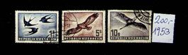 AUTRICHE 3 TIMBRES OBLITÉRÉS  1953. COTE  200 EUROS!!! /T50