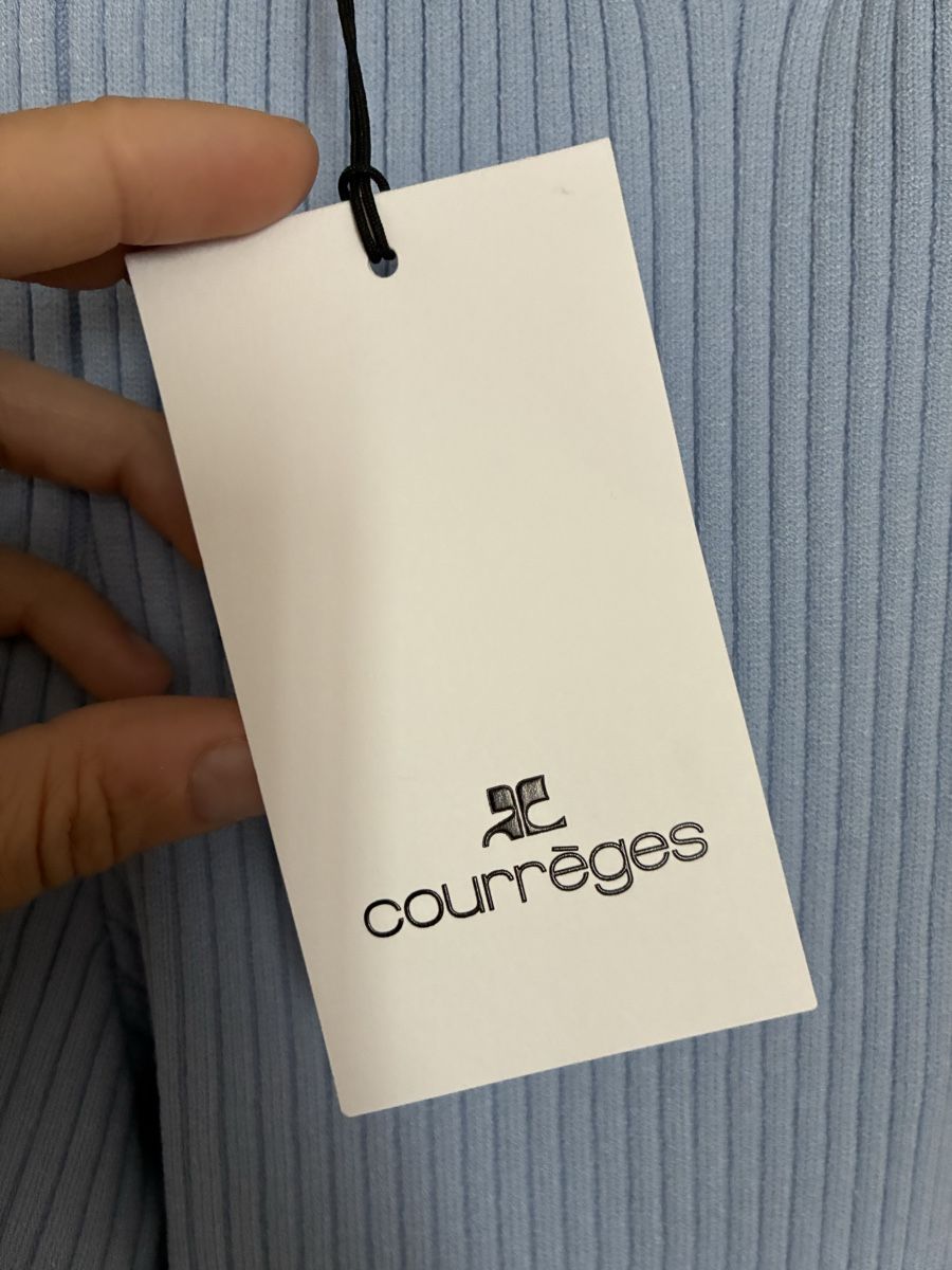 Pantalons: Courreges pants light blue size XS ribbed knit – Neuf (Voir description) à Zürich par fed_25dg 4
