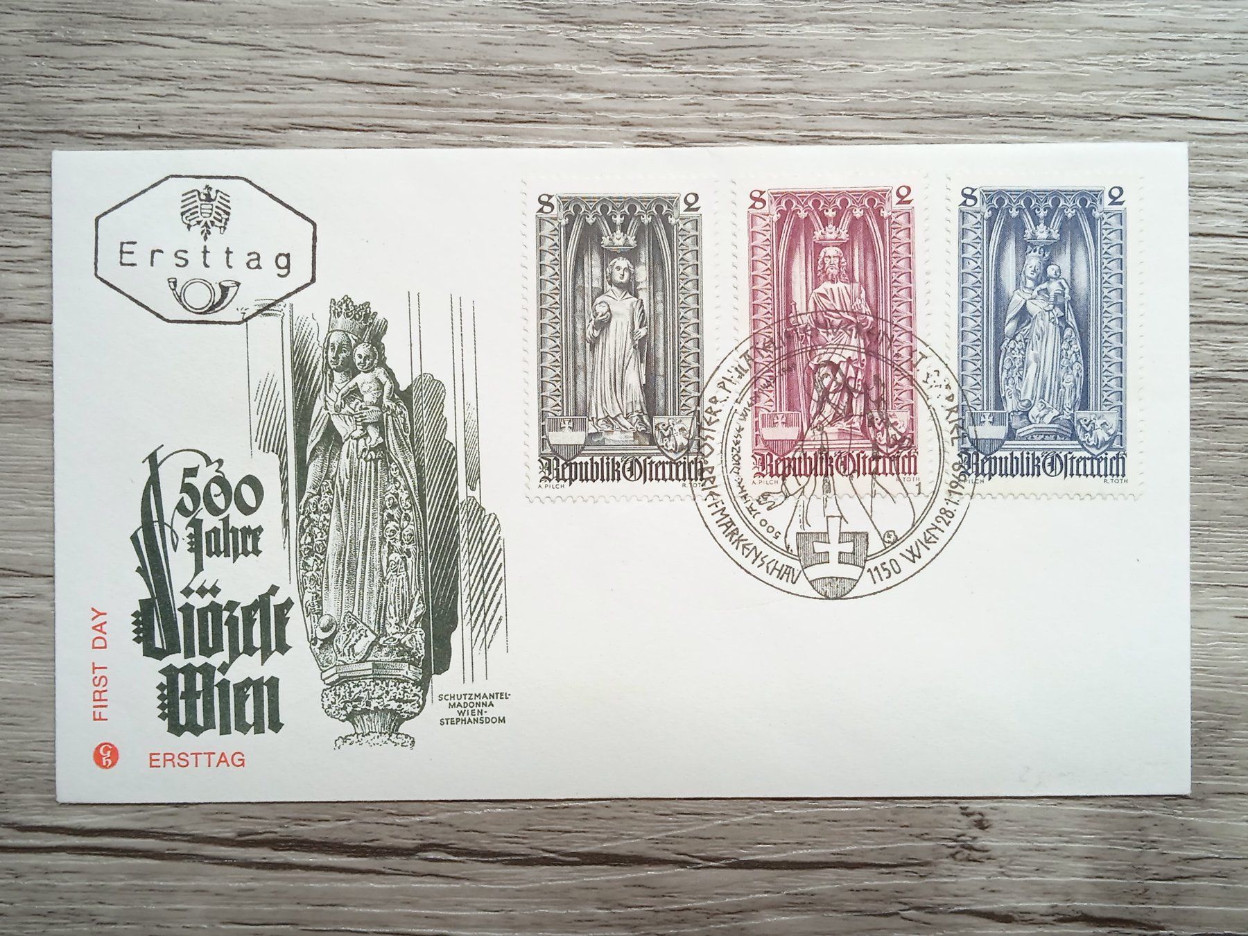 Tutti i francobolli: TR51 Enveloppe + Timbre Autriche 1969 – Usato da Cousset venduto da Patrick_Collections