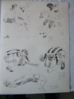 Hans Erni - Original - Illustration z. Thema : Fussball