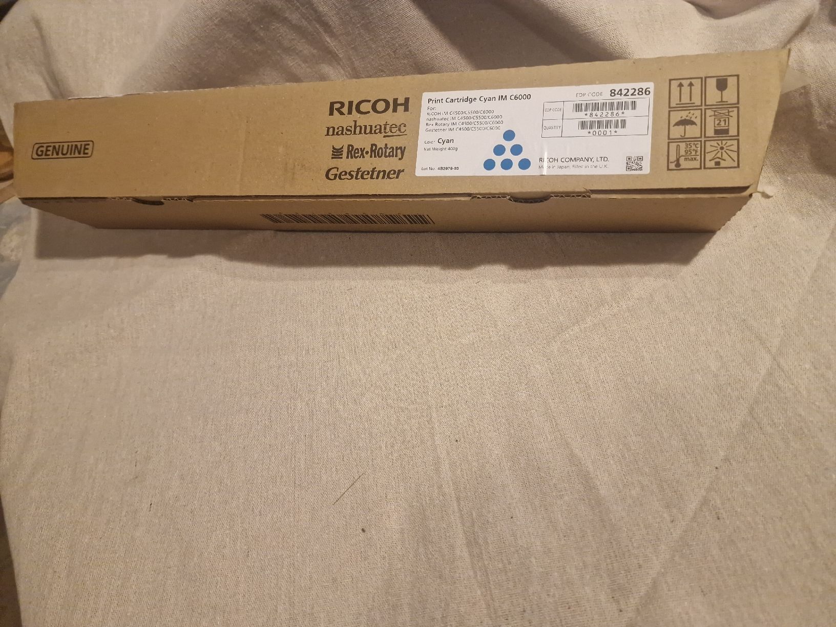 Ricoh Druckerpatronen & Toner: Ricoh Print Cartridge Cayan IM C6000 – Neu und originalverpackt aus Krauchthal von Raumzeugen