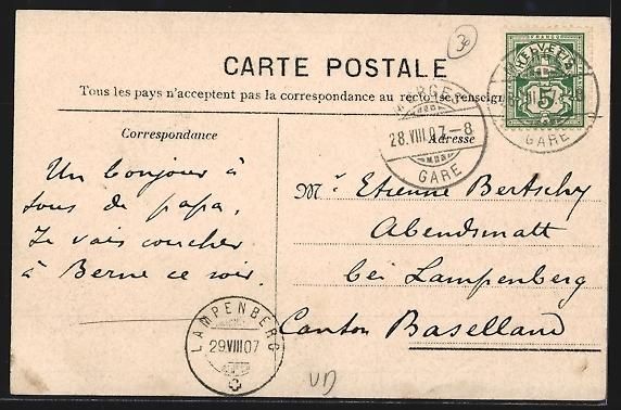 Cartes postales: Morges, Vue Générale et le Mont-Blanc – D'occasion à Berlin par bartko-reher 1