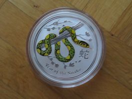 Lunar II Münze Schlange 2013 / 1OZ Silber Farbe