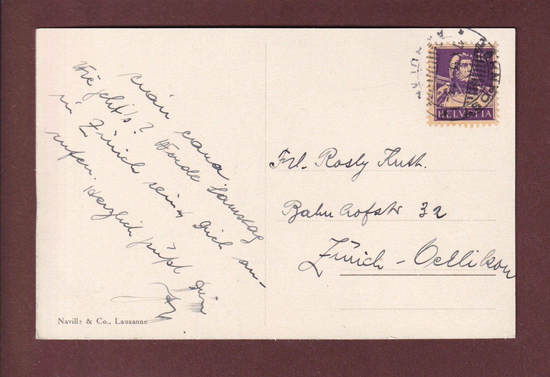 Cartoline postali: LAUSANNE - Place de la Riponne - 1933 – Usato da Pully venduto da nicecards 1