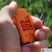 Antistress Button Click Fidget Toy 3D Printed Orange