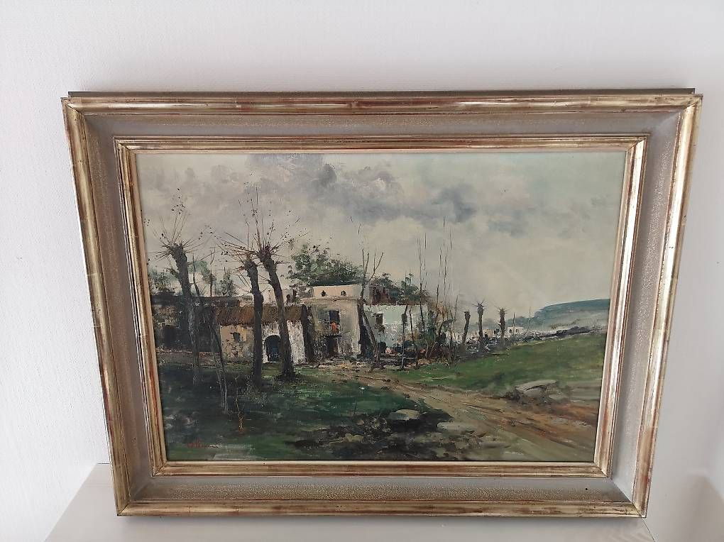 Dipinti: OLIVIERI E. / Paysage Lombard – Usato da Bulle venduto da italicum 2