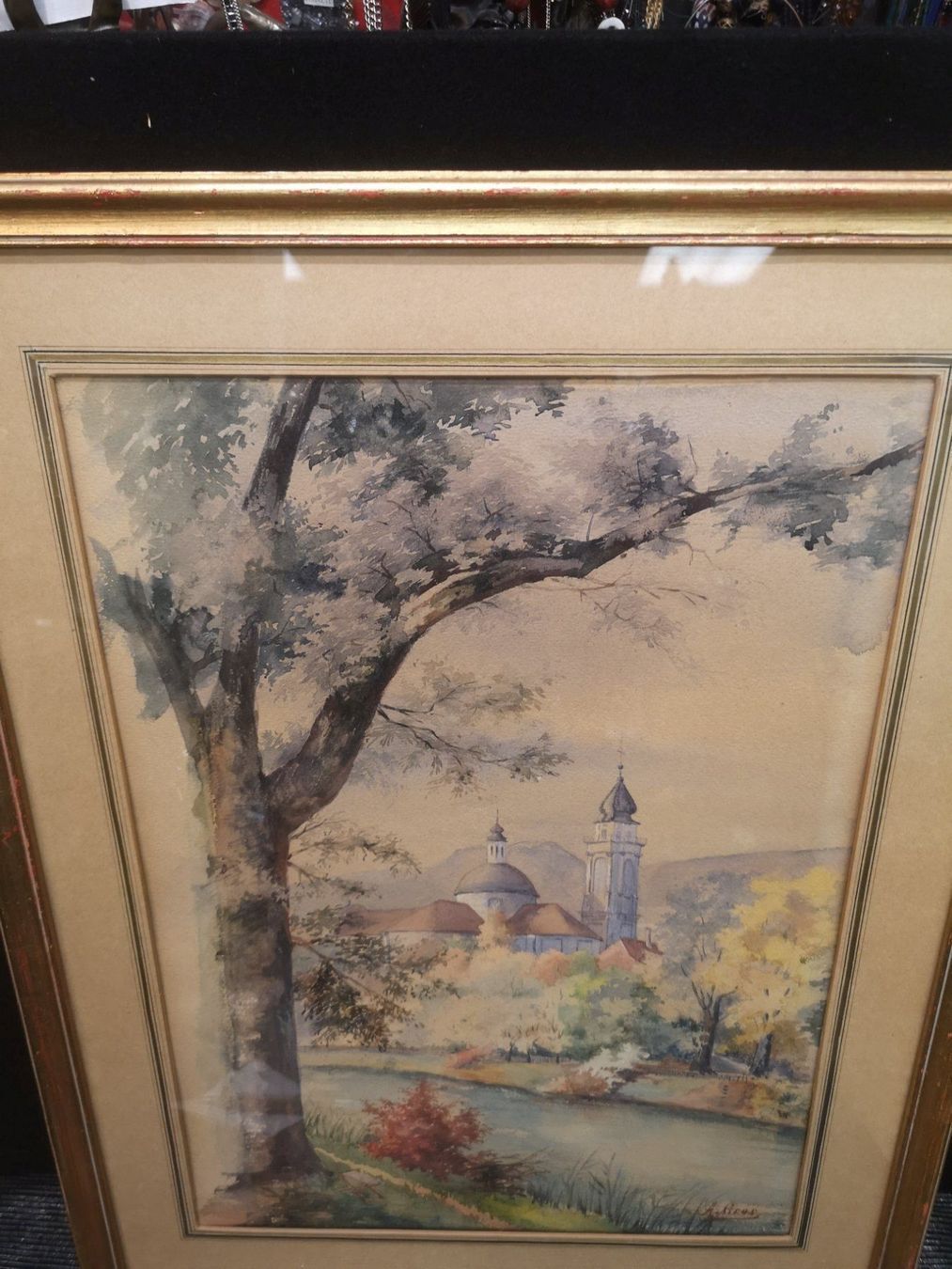 Dipinti: PEINTURE SIGNÉE AVEC SON CACHET – Usato da Genève venduto da Qanil77 1