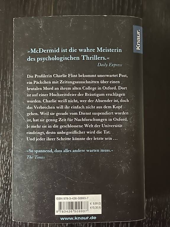 Libri: Val McDermid Alle Rache will Ewigkeit – Usato da Jonen venduto da Jamber01 1