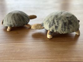 2 Schildkröten Keramikfiguren Stiftung Bad Heustrich Vintage