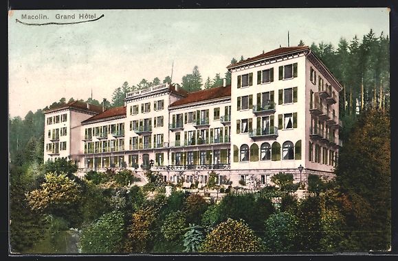 Cartoline postali: AK Macolin, Grand Hotel, 1908 – Usato da Berlin venduto da bartko-reher