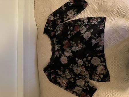 Stradivarius Floral Print Blouse, Sheer, Size S, Summer Look