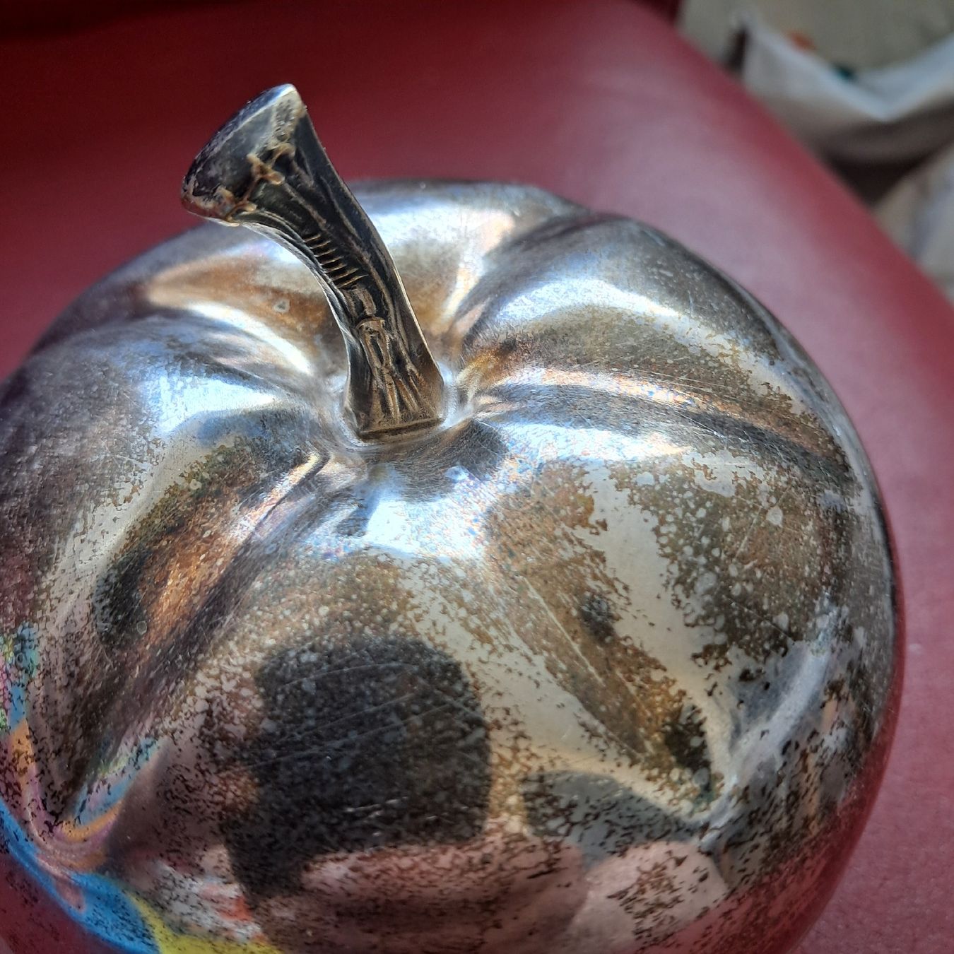 Zuccheriere: Silber Dose Apfelform mit Deckel und Griff A.W.AS – Usato da Dietikon venduto da una_y6wy 3