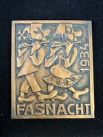 Fasnacht Basel ZUGSPLAKETTE Kupfer 1934